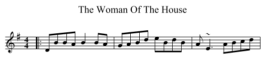 Woman Of The House, The  - staff notation