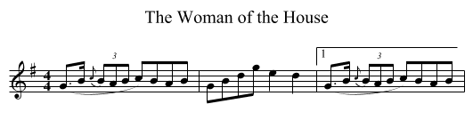 Woman of the House, The  - staff notation