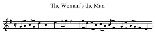 Woman’s the Man, The - staff notation
