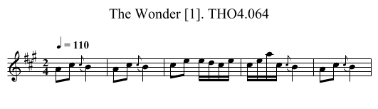 Wonder [1]. THO4.064, The - staff notation