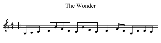 Wonder, The  - staff notation