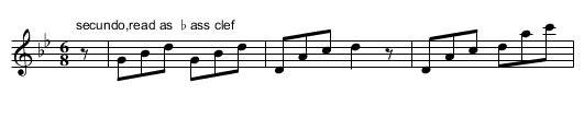 Wonderful Chimes(?),The,bass part. JNu.20 - staff notation