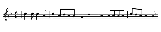 WONNE SCHWEBET LAECHELT UEBERALL - staff notation