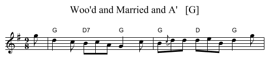 Woo'd and Married and A'   [G] - staff notation