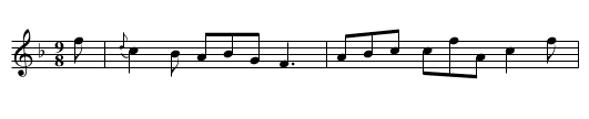 WOO'D AND MARRIED AND A - staff notation
