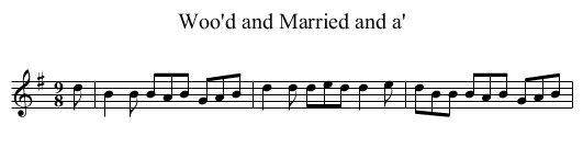 Woo'd and Married and a' - staff notation