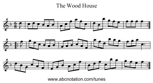 Wood House, The - staff notation