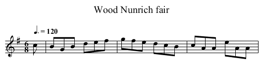 Wood Nunrich fair - staff notation