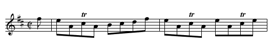 Wood of Fyvie - staff notation