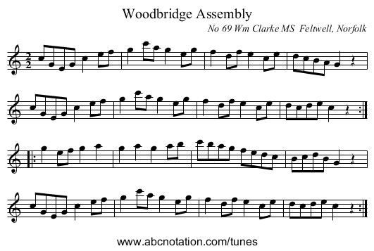 Woodbridge Assembly - staff notation