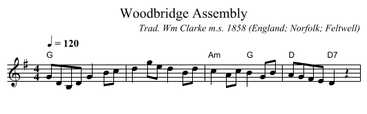Woodbridge Assembly - staff notation
