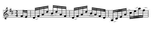 Woodchopper's Hornpipe - staff notation