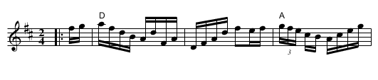 Woodchopper's Reel - staff notation