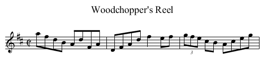 Woodchopper's Reel - staff notation