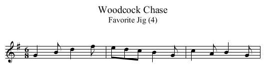 Woodcock Chase - staff notation
