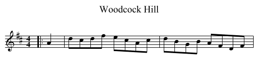 Woodcock Hill - staff notation