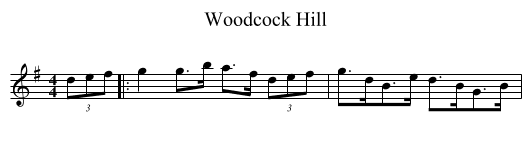 Woodcock Hill - staff notation