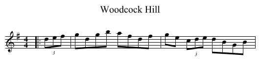 Woodcock Hill - staff notation
