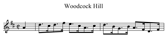Woodcock Hill - staff notation