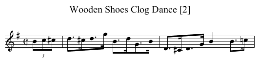 Wooden Shoes Clog Dance [2] - staff notation