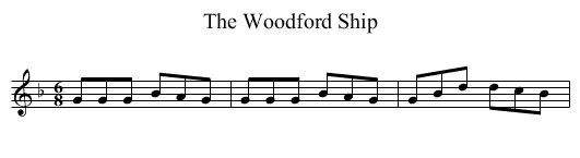 Woodford Ship, The - staff notation