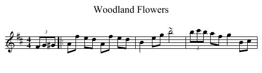 Woodland Flowers - staff notation