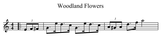 Woodland Flowers - staff notation