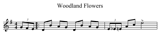 Woodland Flowers - staff notation