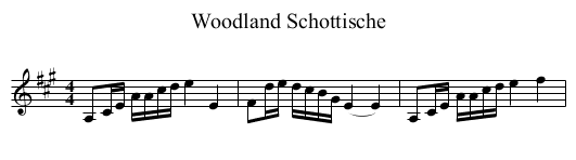 Woodland Schottische - staff notation
