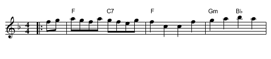 Woodlark - staff notation