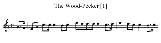 Wood-Pecker [1], The - staff notation