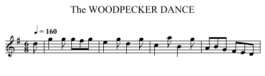 WOODPECKER DANCE, The - staff notation