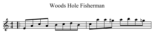 Woods Hole Fisherman - staff notation