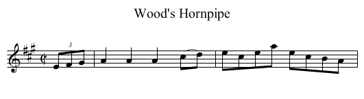 Wood's Hornpipe - staff notation