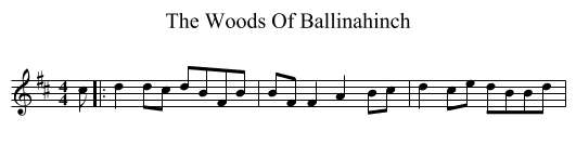 Woods Of Ballinahinch, The  - staff notation
