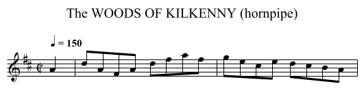 WOODS OF KILKENNY (hornpipe), The - staff notation
