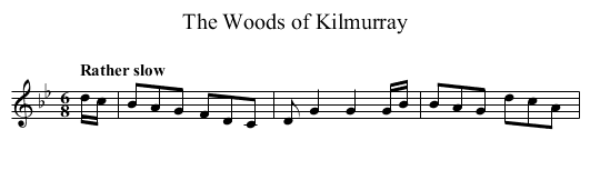 Woods of Kilmurray, The - staff notation