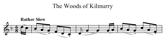Woods of Kilmurry, The - staff notation