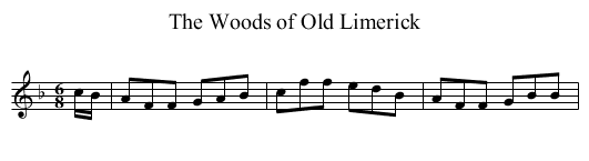 Woods of Old Limerick, The - staff notation