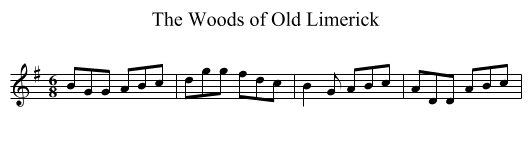 Woods of Old Limerick, The - staff notation