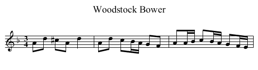 Woodstock Bower - staff notation