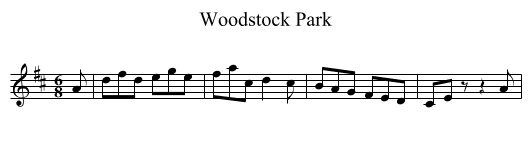 Woodstock Park - staff notation