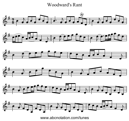 Woodward's Rant - staff notation