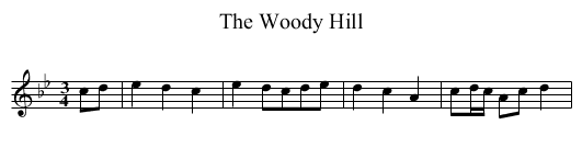 Woody Hill, The - staff notation