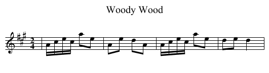 Woody Wood - staff notation