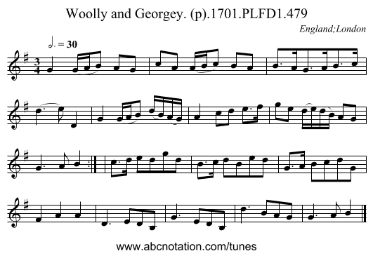 Woolly and Georgey. (p).1701.PLFD1.479 - staff notation