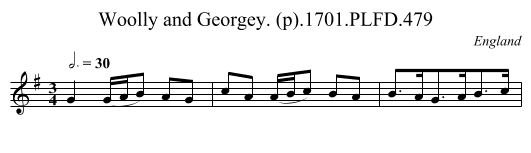 Woolly and Georgey. (p).1701.PLFD.479 - staff notation
