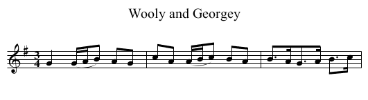 Wooly and Georgey - staff notation