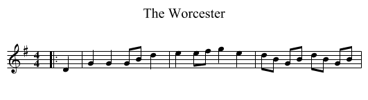 Worcester, The  - staff notation