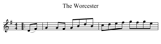 Worcester, The  - staff notation